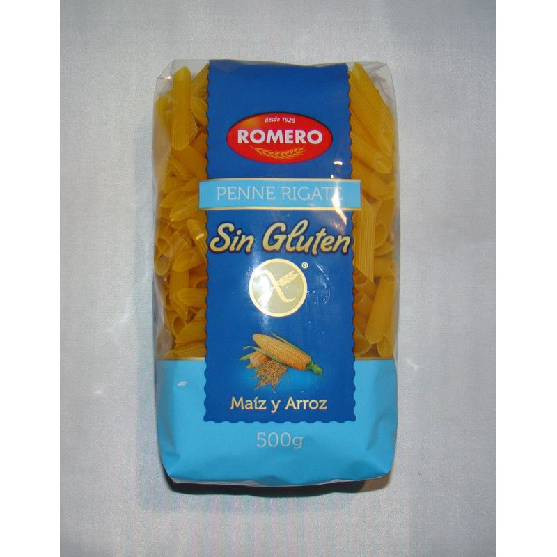MACARRONES RALLADOS (PENNE RIGATE) SIN GLUTEN BOLSA 12/500g